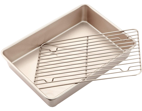 13" Baking Pan With Rack Non‐Stick