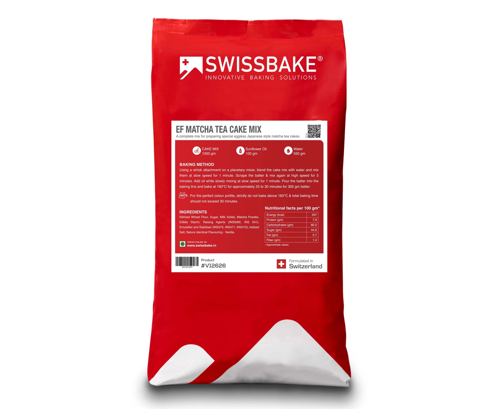 Matcha Tea Cake Mix - Eggfree (1 kg)
