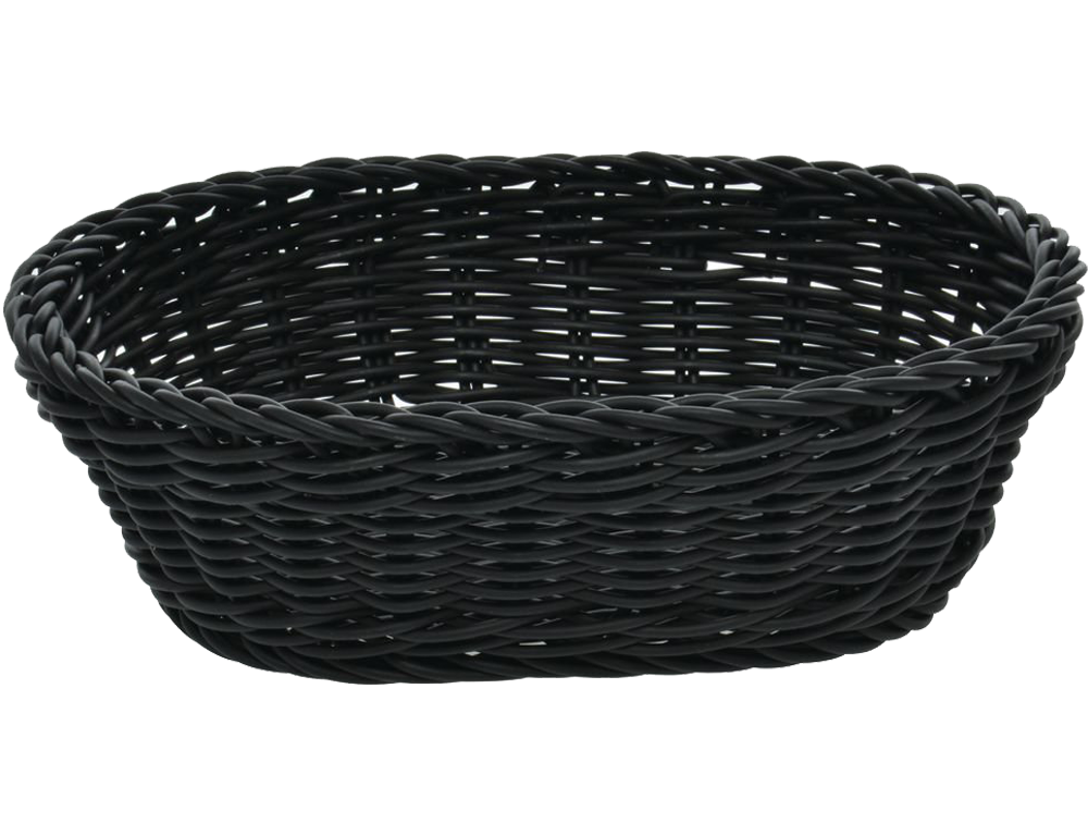 Plastic Oval Basket (Black)