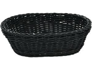 Plastic Oval Basket (Black)