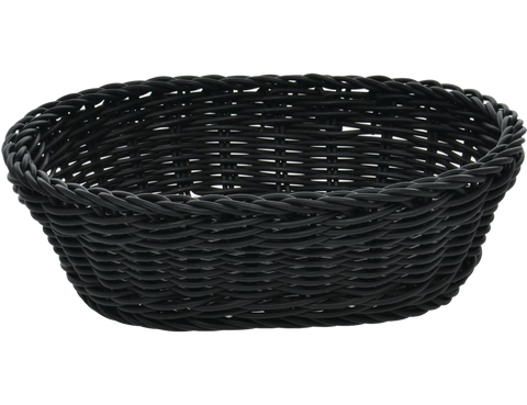 Plastic Oval Basket (Black)