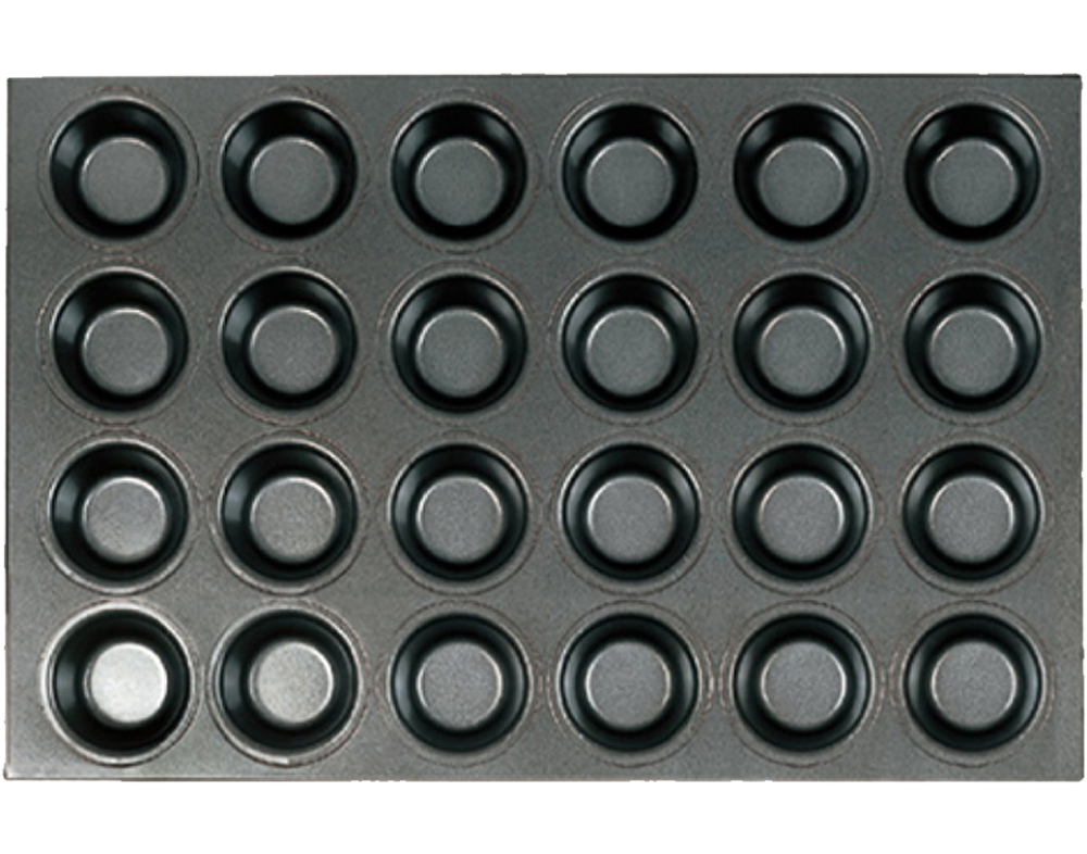 Muﬃn Mould‐24 Indents (Silicone coating)