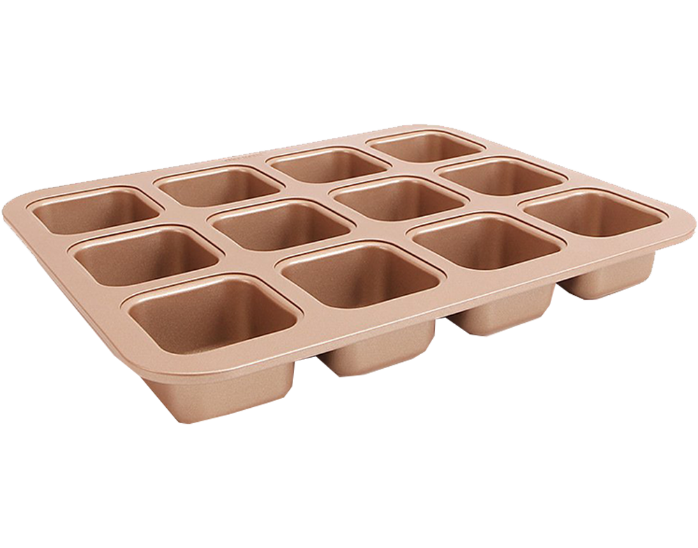 12 Cup Square Mould Non‐Stick