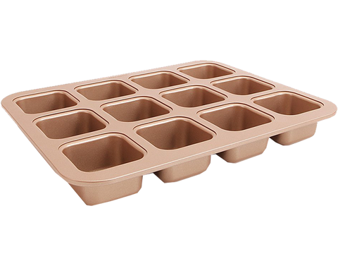 12 Cup Square Mould Non‐Stick