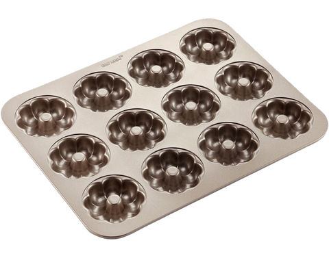 12 Cup Donut Pan Flower Non‐Stick