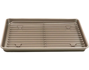 13" Cookie Sheet With Rack Non‐Stick