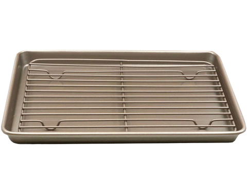 13" Cookie Sheet With Rack Non‐Stick